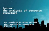 Syntax (basic for undergraduate)