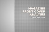 Magazine front cover analysis
