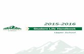 Upper School Student Life Handbook 2015-2016