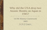bombimg of Hiroshima and Nagasaki