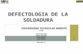 Defectología de Soldadura