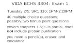 bchs exam review