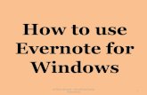 How to Use Evernote for Windows