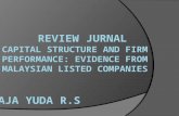 REVIEW JURNAL Capital Structure and Firm Performance: Evidence fromMalaysian Listed Companies