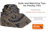 Style and Matching Tips for Paisley Ties