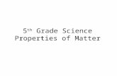 5th Grade Properties of Matter
