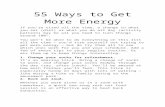 55 Ways to Get More Energy