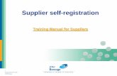 User Manual for Supplier Registration Process
