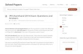 IPO Jharkhand 2014 Exam Questions and Answers - Solved PapersSolved Papers