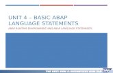 Unit 4 - Basic ABAP Language Statements