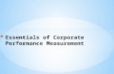 Essentials of Corporate Performance Measurement Part 2