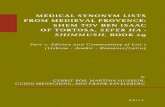 Medical Synonym Lists From Medieval Provence Shem Tov Ben Isaac of Tortosa_Sefer Ha-Shimmush_Book 29