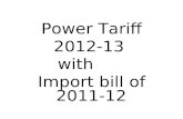 Power Tariff 2012-13