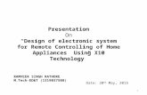 Design of Electronic System for Remote Controlling of Home Appliances by Using x10 Technology