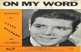 Cliff Richard - On My Word 1963
