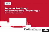 IDEA.introducing Electronic Voting Essential Considerations