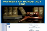 The Payment of Bonus Act,1965