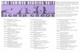 Wellesley Middle School Summer Reading List: Entering 8th Grade