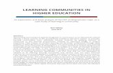 Learning Communities in Higher Ed.