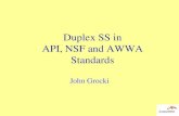 Duplex Ss in API , Nsf and Awwa