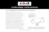 R&D–10 Things We Love About Education
