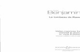 Benjamin Arthur - Le Tombeau de Ravel for Clarinet and Piano
