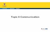 Topic 6 Communication - Semester 1