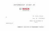 INTERNSHIP STUDY AT BOSCH COMPANY