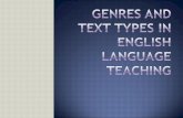 Genres and Text Types in English Language Teaching
