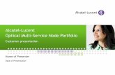 Optical Multi-Service Node Portfolio CP