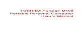 Toshiba Portege M100 English Manual