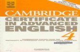 Cambridge Certificate in Advanced English 4 SB