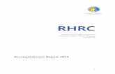 RHRC 2014 Accomplishment Report