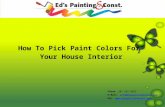 How to pick paint colors for your house interior