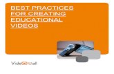 Best Practices for Language Education Videos