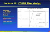 Lecture 11 - FIR Filter Design