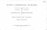2 Chinese Poems, Op.18 by Emerson Whithorne