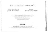 Title of Show Conductor Score
