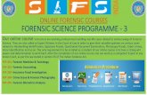 JOB ORIENTED FORENSIC SCIENCE COURSES
