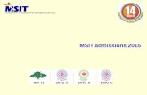 MSIT Admission Process