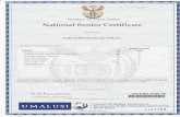 Matric Certificate NSC