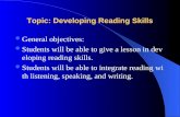 13. Developing Reading Skills