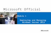 Windows Server 2012 - Deploying and Managing