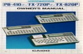 Casio FX-720P Owners Manual