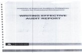 Writing Effective Audit Report