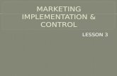 3.Marketing Implementation & Control
