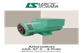 Leroy Somer Alternator Datasheet LSA 47.2 - 4 Pole