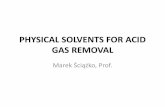 Physical Solvents for Acid Gas Removal