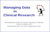 Managing Data in Clinical Research
