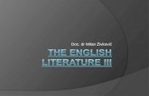 The English Literature III - Uvodno Predavanje - Copy